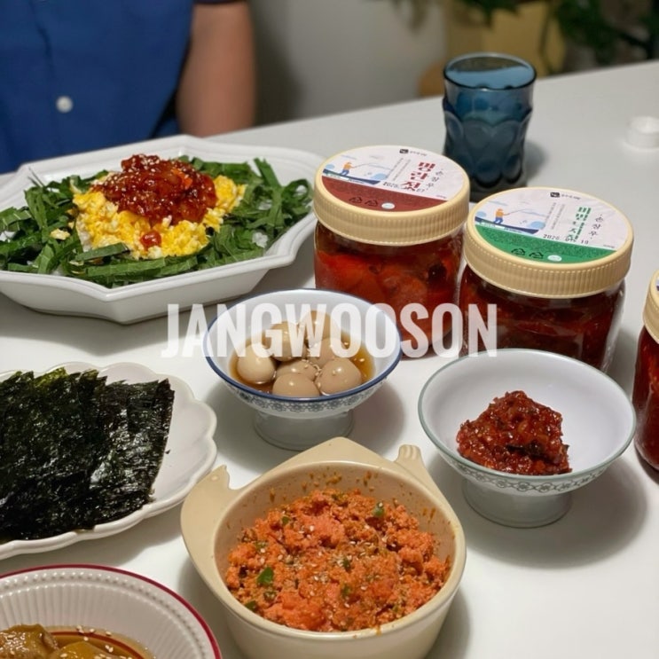  장우손 모시잎숙성 저염젓갈 명란젓 창난젓 비빔낙지젓