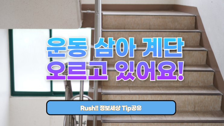  운동 삼아 계단 오르고 있어요! 작은 습관이 만드는 건강한 변화