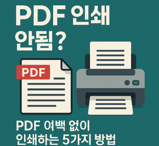 pdf 인쇄 안됨?PDF 여백 없이 인쇄하는 5가지 방법 | 테두리 없는 인쇄 완벽 가이드