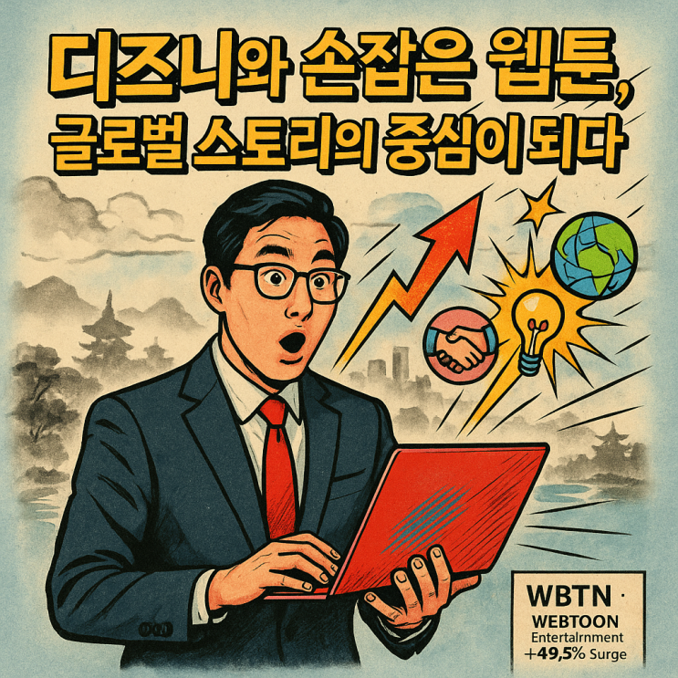  웹툰 엔터테인먼트 주가 (WBTN 주식) 디즈니 왜 웹툰 투자?