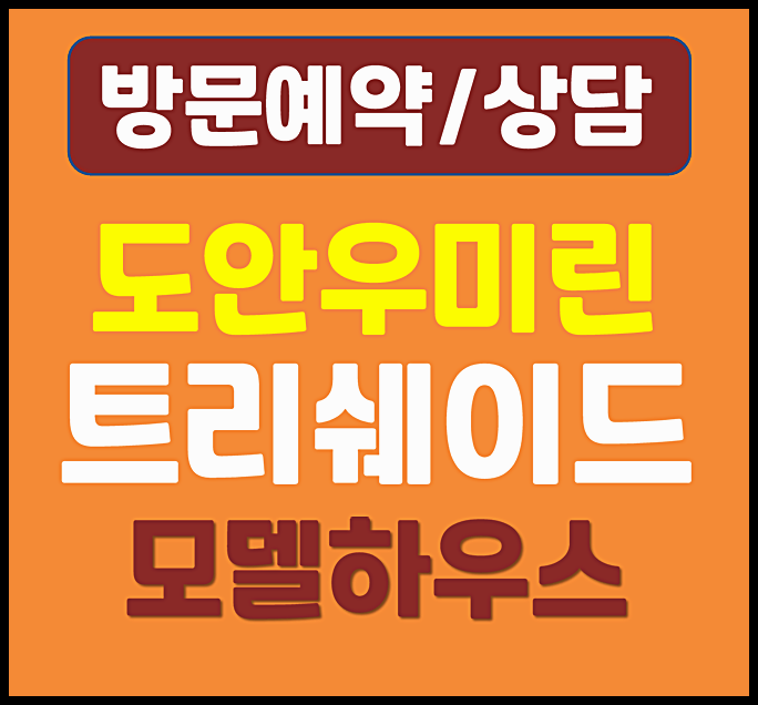  도안 우미린 트리쉐이드 모델하우스 확정 분양가 도안동 민간임대