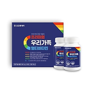 【온라인 최저가】 코오롱제약 프리미엄 우리가족 멀티비타민 900mg x 60정 x 2병