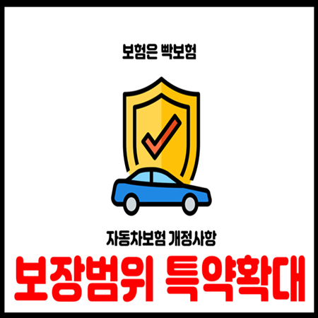  자동차보험 보장범위 확대 특약상품 개정사항
