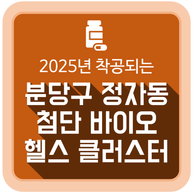  2025년 착공되는 분당구 정자동 첨단 바이오헬스 클러스터
