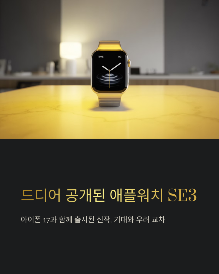  애플워치 SE3, 실망일까 기대일까? 스펙, 기능, 장단점 꼼꼼 분석