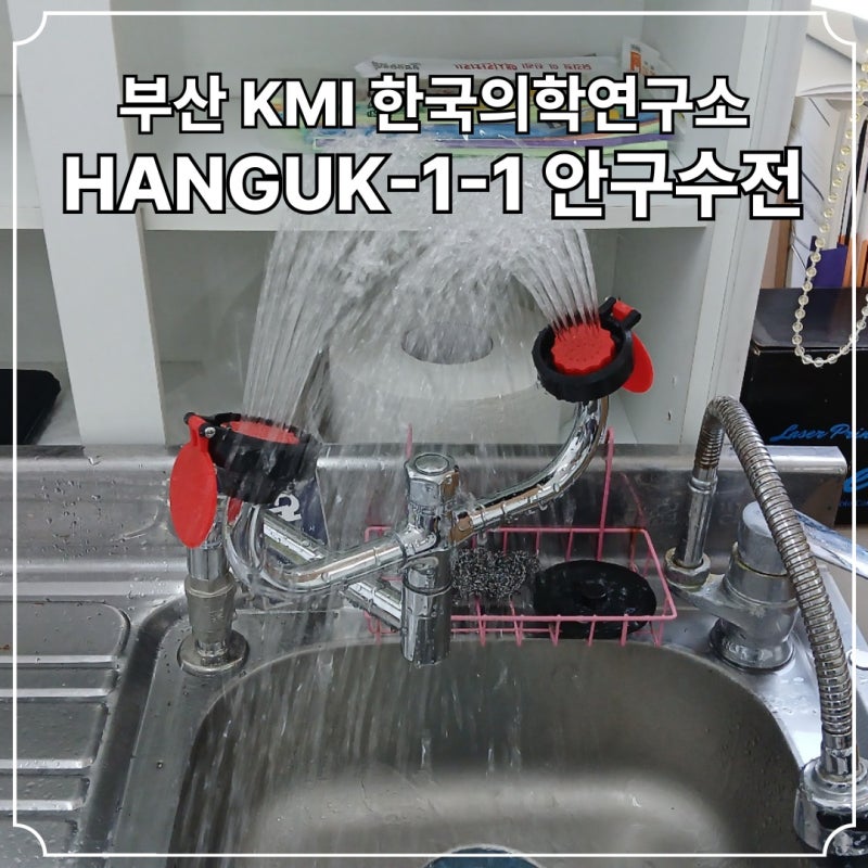 과학실 안구수전 눈세척기 【 HANGUK-1-1 】 설치 시공 #182 부산 KMI 한국의학연구소