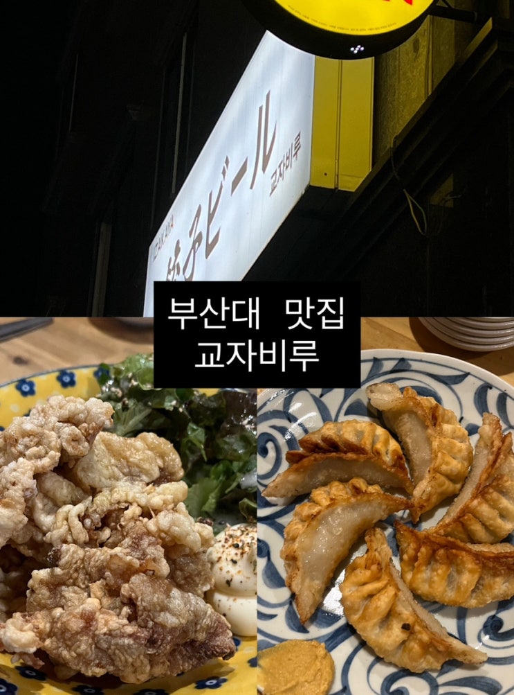  부산대 교자 맛집 교자비루 | 혼술하기 좋은 술집