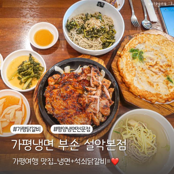  가평냉면 부손 평양냉면과 석쇠닭갈비의 만남! 애견동반가능 닭갈비맛집