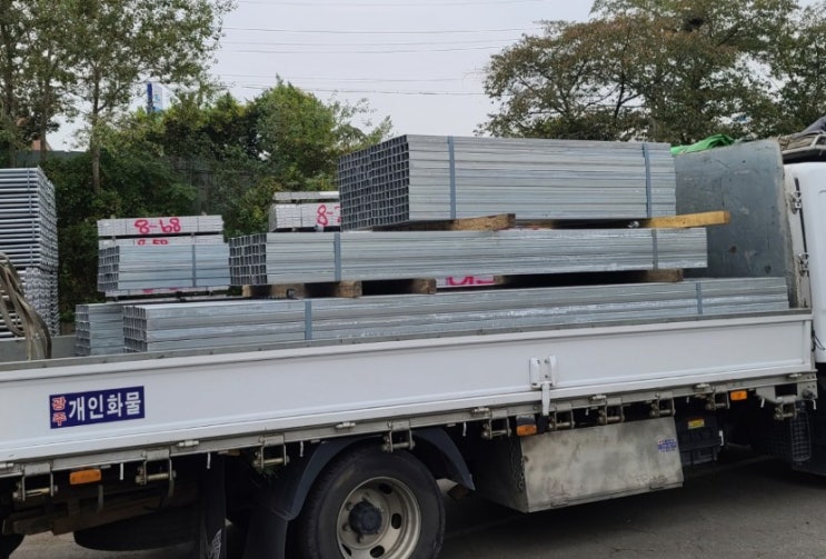  50mm 각파이프 (1.8T) 슬라브 보강재 아연도금사각파이프 중고 및 신재 판매