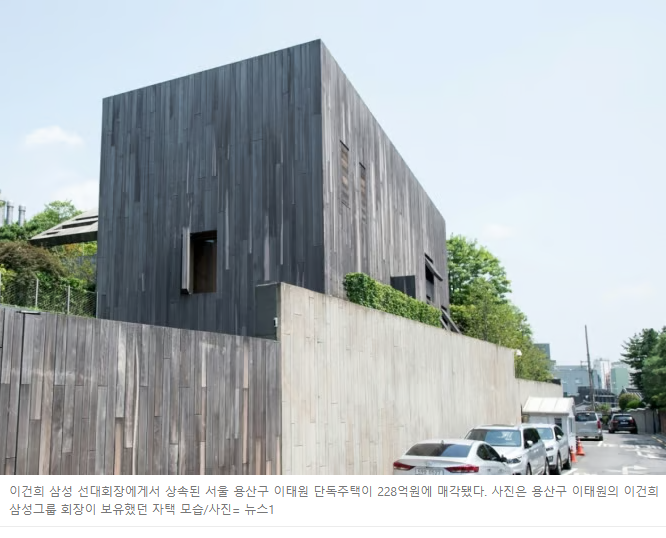  "228억 현금 거래" 故 이건희 자택, 새 주인은 41세 女회장 강나연 