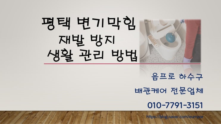  평택 변기막힘 재발 방지 생활 관리 방법