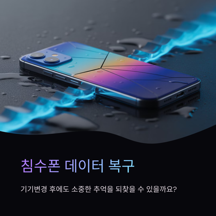  침수폰 기기변경 후 데이터 복구 가능한 정보는 어디까지(대전휴대폰)
