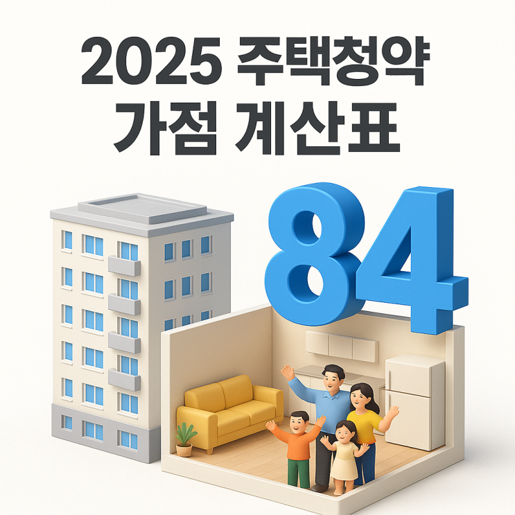  2025 주택청약 가점 계산표 총정리 (최신 부동산 대책 반영)