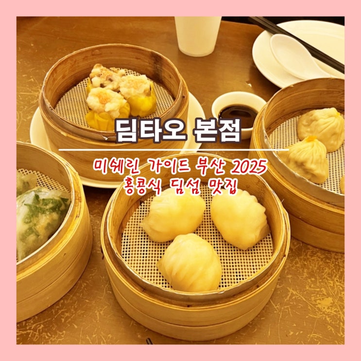  [부산] 미쉐린 가이드 부산 2025 홍콩식 딤섬 맛집 '딤타오 본점'