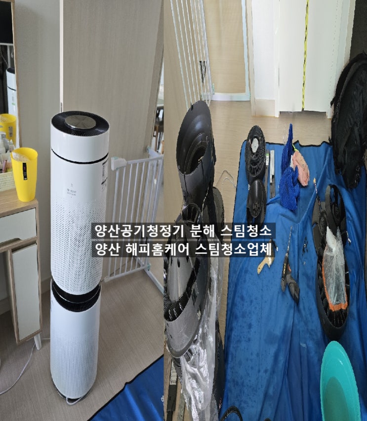  양산 LG 퓨리케어 2단 공기청정기 친환경 올분해 스팀청소 냄새제거청소
