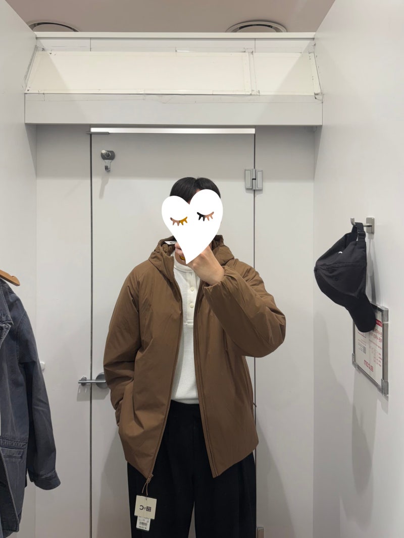 유니클로 25fw 실물 리뷰 (와플 헨리넥 T, U라인 자켓, 퍼프테크 파카, 윈드블럭 파카)