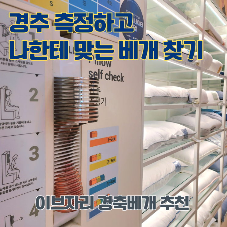  경추베개 메모리폼베개 경축측정기로 나한테 맞는 베개 찾기! 이브자리 강서 홈플러스점