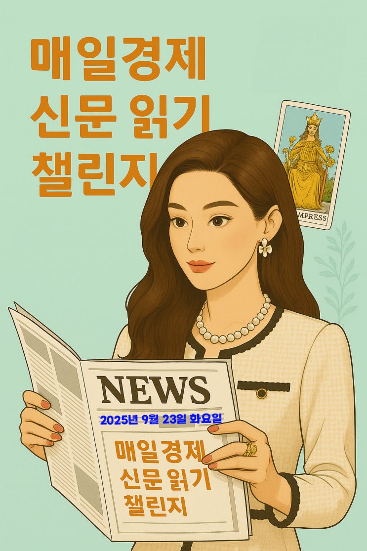 [경제] 매일경제신문읽기 챌린지 - 2025년 9월 23일 화요일
