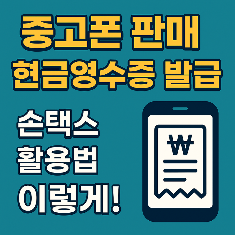 간이사업자 중고폰 판매, 현금영수증 발급 이렇게 하세요!