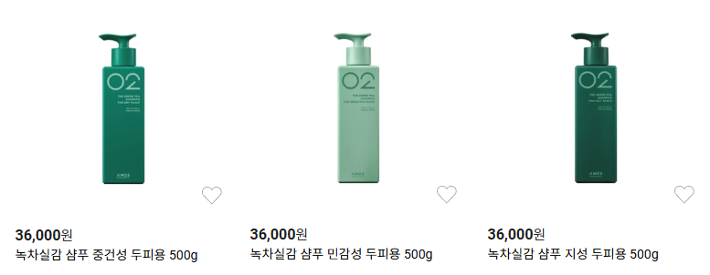 실리콘오일 없는 지성두피 탈모샴푸 아모스 녹차실감 샴푸, 헤어토닉 써봄