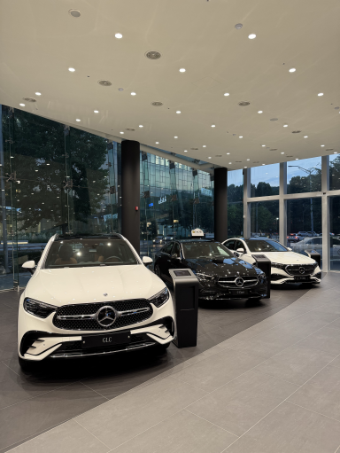 메르세데스 벤츠 분당 정자전시장 최형욱 차장 GLC 300 AMG 폴라화이트 브라운시트 시승 프로모션