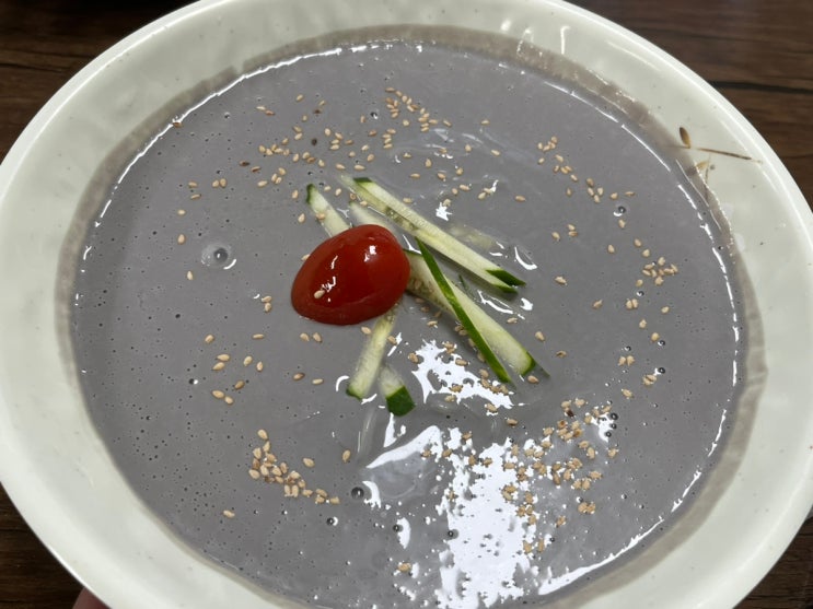  청주 오창 진한 서리태 콩국물 직접 내리는 콩국수 맛집 성원면가