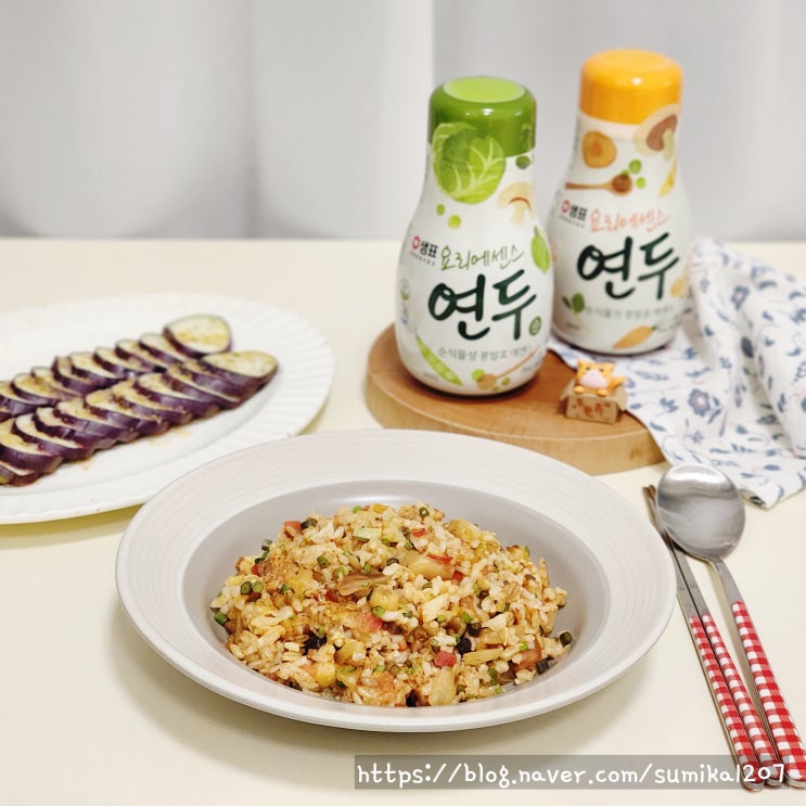  양배추볶음밥 레시피 저속식단 샘표 연두 순 사용법