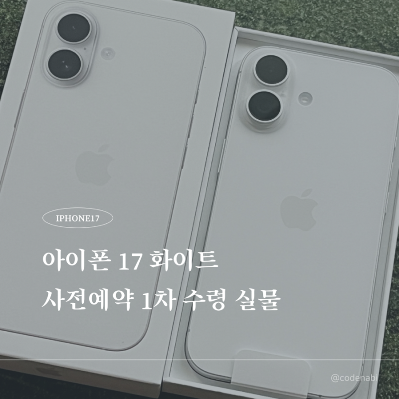 아이폰17 사전예약 화이트 512 실물 수령 티다이렉트샵