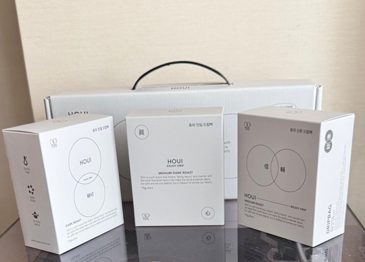 직장상사 거래처 유치원선생님  답례품 특별한 추석 명절 선물로 드립백 원두커피세트 패키지 박스 추천합니다.