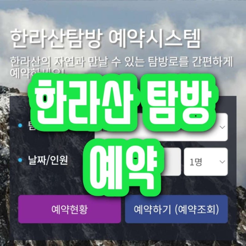 한라산탐방예약 방법 가족과 함께 떠나는 성판악 코스 예약 후기