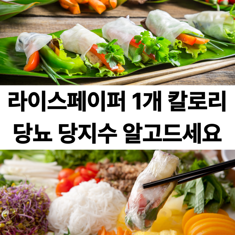 라이스페이퍼 1장 칼로리 당뇨 당지수 알고 드세요