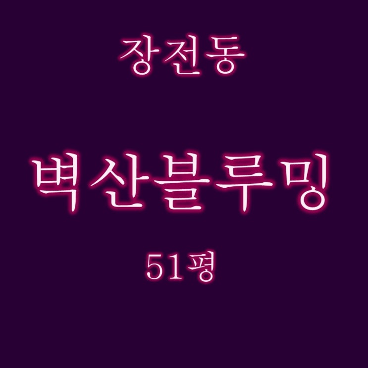  장전벽산블루밍 아파트 51평 5억대 2차 경매