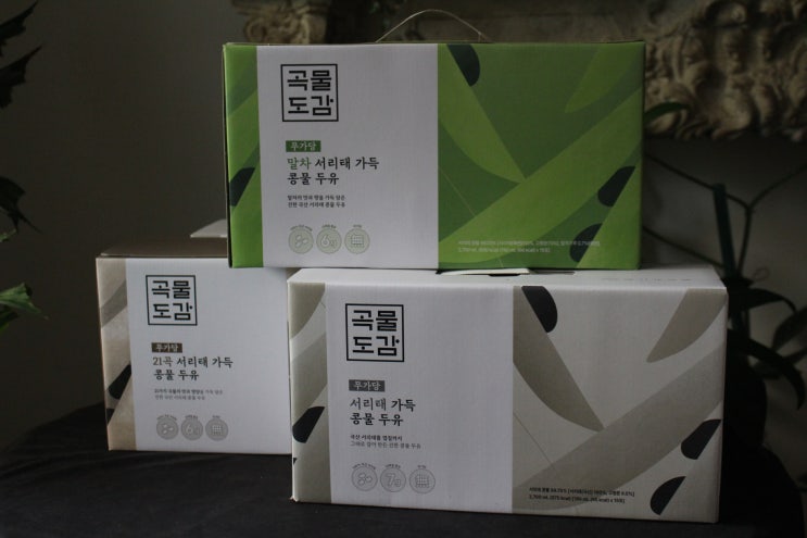  서리태 콩물 효능 체감템 곡물도감 서리태두유 3가지 맛 비교 후기