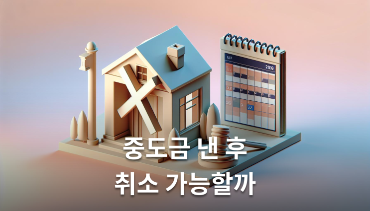  부동산매매계약취소 중도금 후에도 가능한 경우