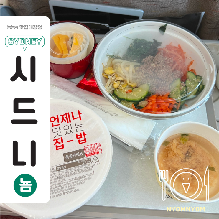  아시아나 시드니 기내식 |10시간 동안 먹고 마신 모든 기록