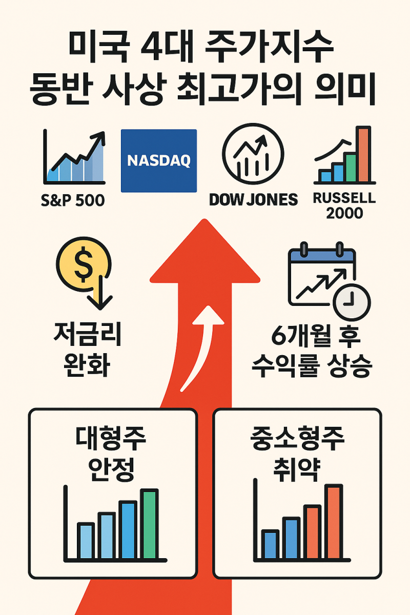 미국 4대 주가지수 동반 사상 최고가는 추가 상승을 의미 그러나 주의할점은? : 네이버 블로그