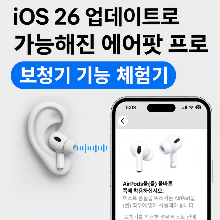  에어팟프로(AirPods Pro) 보청기 기능 한국 활성화