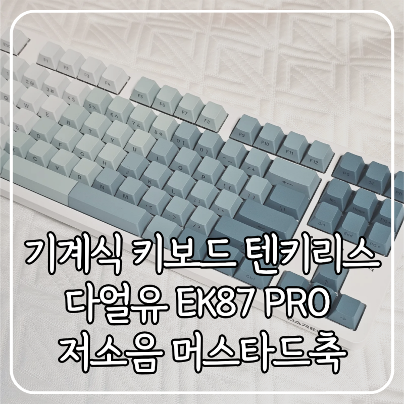 기계식 키보드 텐키리스 다얼유 EK87 PRO 저소음 머스타드축