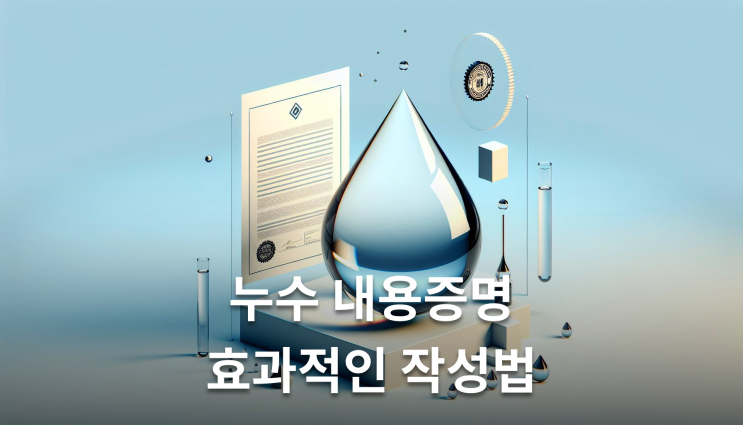  누수내용증명 작성방법과 법적효력 변호사가 알려주는 핵심내용