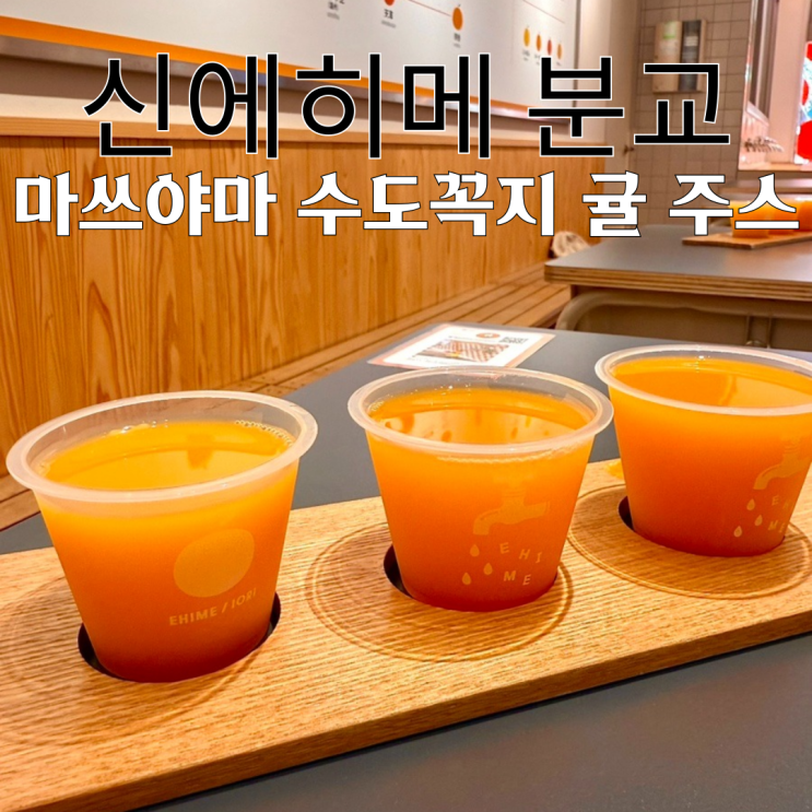  마쓰야마 카페 신에히메 분교 : 인스타 핫플 수도꼭지 귤 주스 전문점 [일본 마쓰야마]