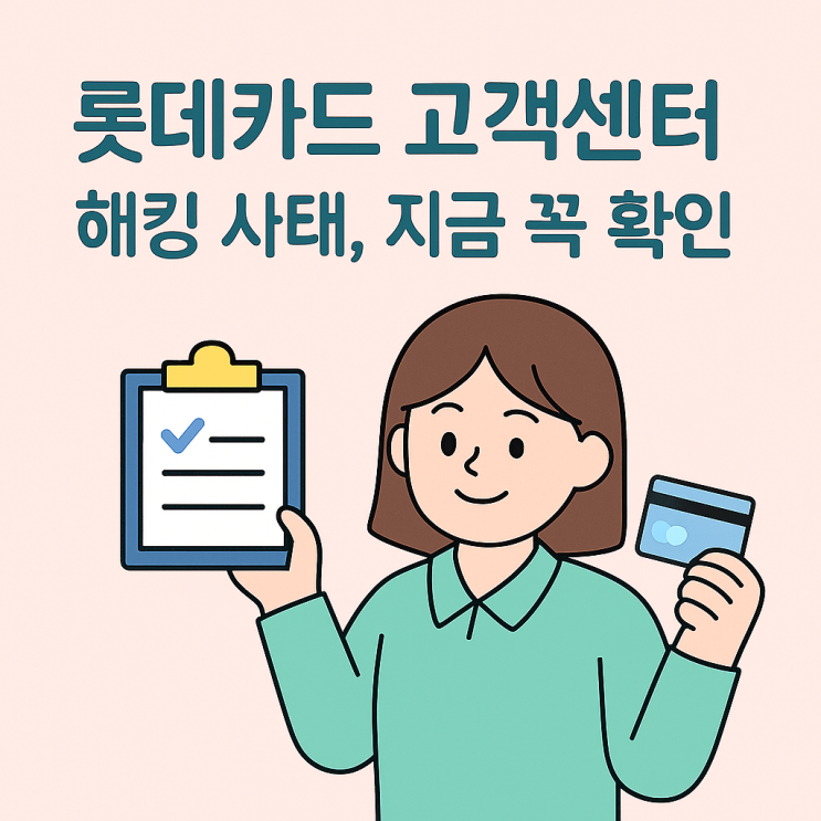  롯데카드 고객센터 총정리, 해킹 사태 피해 예방 꼭 확인하세요