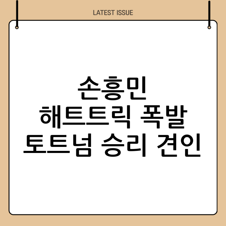 <b>손흥민</b> 해트트릭 <b>활약</b>: <b>토트넘</b>을 승리로 이끌다