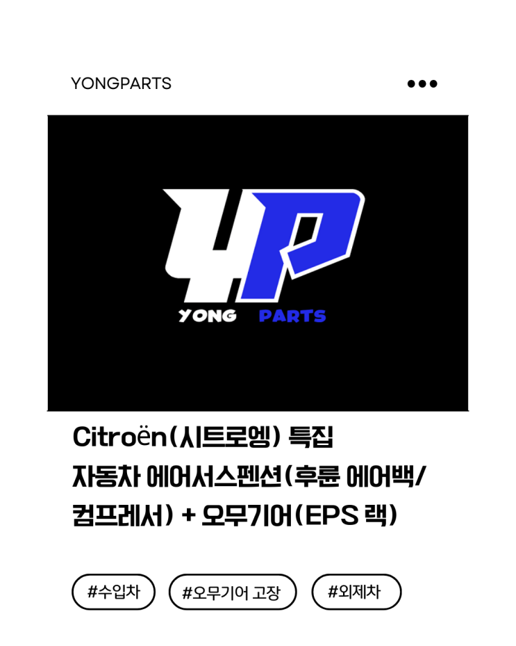  시트로엥 특집 | 자동차 에어서스펜션(후륜 에어백/컴프레서) + 오무기어(EPS 랙) 진단·교체 가이드