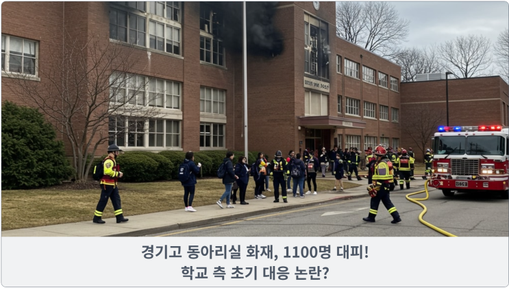  경기고 동아리실 화재, 1100명 대피! 학교 측 초기 대응 논란?