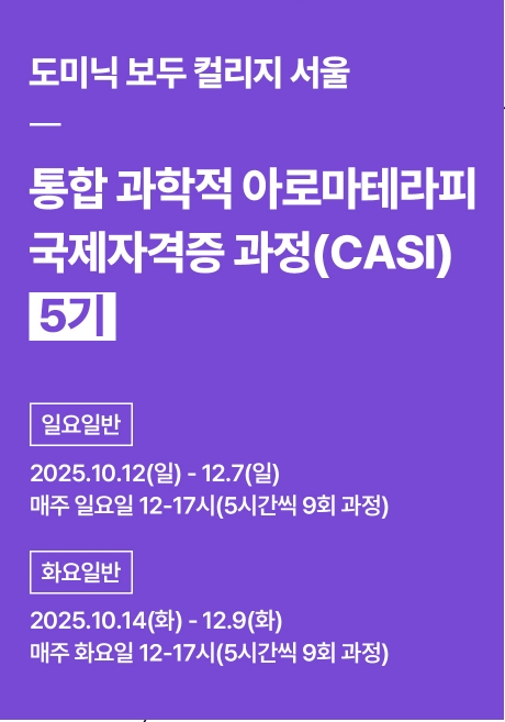  도미닉보두컬리지, 국제자격증 과정 10월 개강 안내