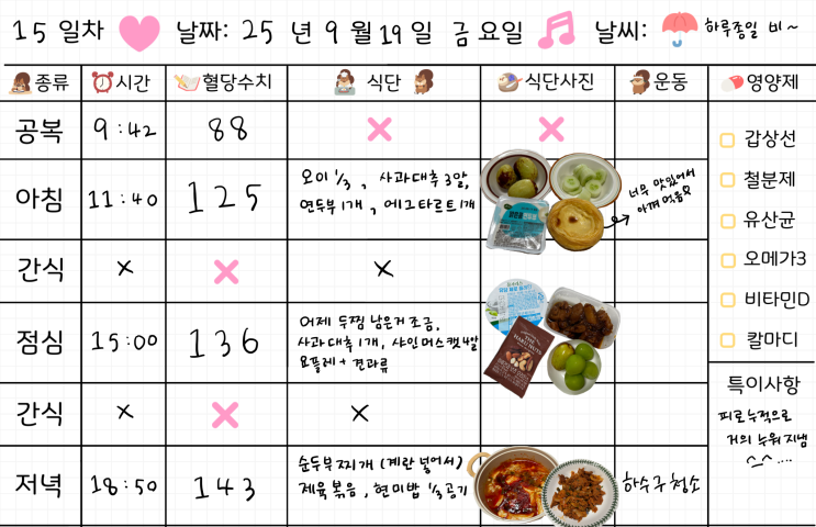  임신 30주차 | 임당식단 15일차 & 혈당체크 | 에그타르트, 사과대추, 순두부찌개, 제육볶음