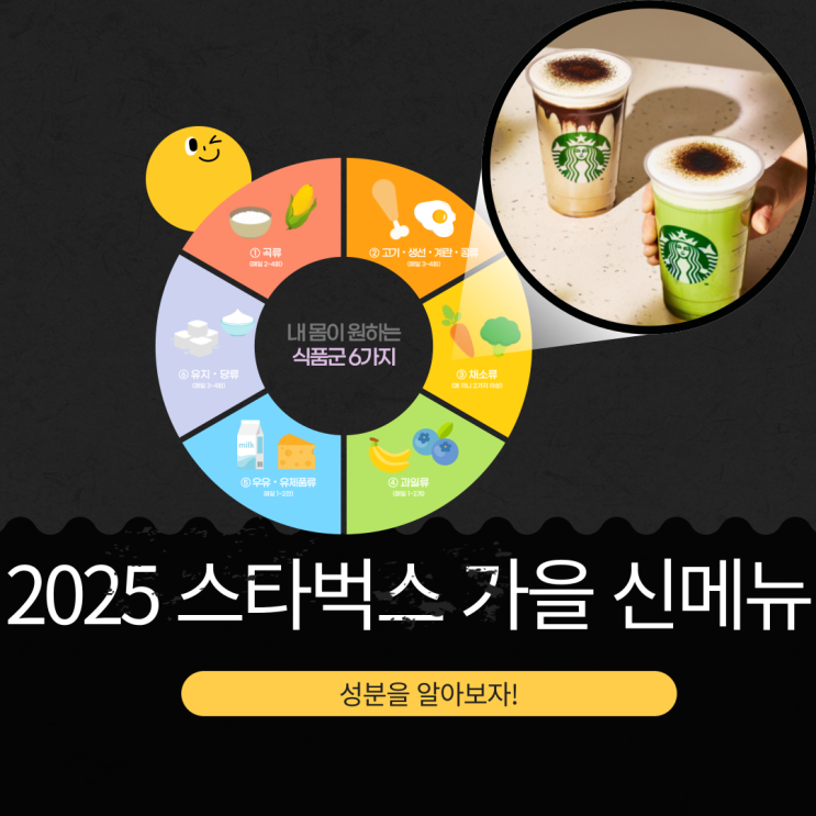  2025 스타벅스 가을 신제품 [블랙 글레이즈드 라떼 & 말차 글레이즈드] 영양 분석
