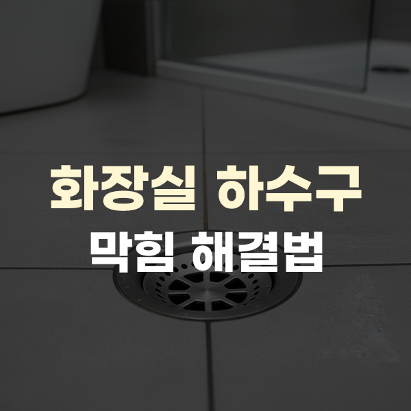  화장실 하수구 막힘 욕실 막혔을 때 해결법