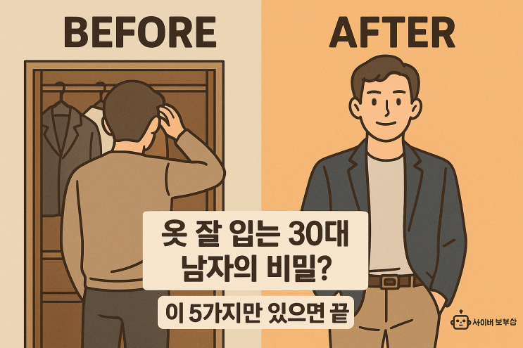  [지식+] 30대 남자 꾸안꾸, 이 5가지 아이템으로 옷 걱정 끝