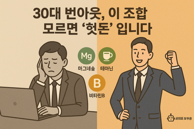  [지식+] 30대 번아웃 영양제, 이 조합 하나로 지금 바로 시작하세요